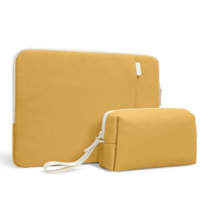 TÚI CHỐNG SỐC TOMTOC (USA) ORGANIZED CORNER ARMOR + POUCH MACBOOK AIR/PRO 13” NEW YELLOW A23-C02Y01