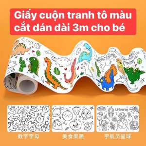 Tranh tô màu cuộn 3m