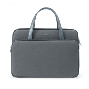 TÚI XÁCH TOMTOC (USA) BRIEFCASE PREMIUM FOR MACBOOK 13”/14”, ULTRABOOK 13″ GRAY H21-C01G01