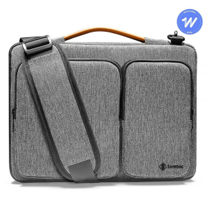 TÚI ĐEO TOMTOC (USA) 360* SHOULDER BAGS MACBOOK 13″14″, ULTRABOOK 13″ GRAY A42-C01G