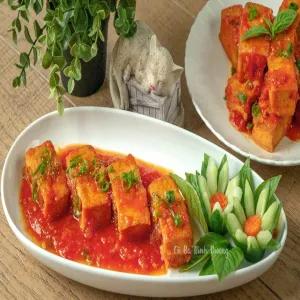 Tàu hủ dồn thịt kho cà