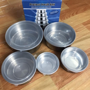 Bộ 5 thố inox có nắp