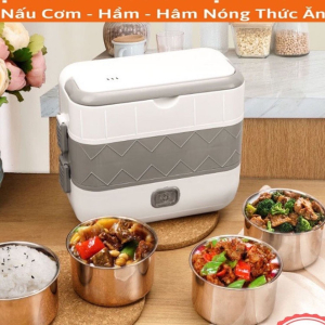 Hộp cơm hâm nóng 2 tầng 4 ngăn