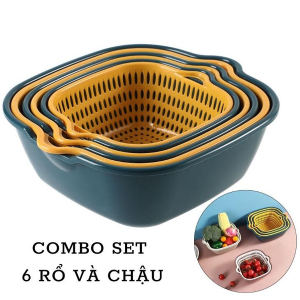 Set  thau rỗ 6 cái