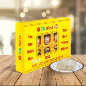 Nước yến sào khánh hòa có đường hộp 6 lọ