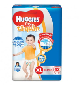 Bỉm quần cho bé Huggies XL62 (cho bé 12 - 17kg)