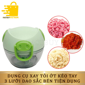 Xay tỏi, ớt kéo tay hình heo