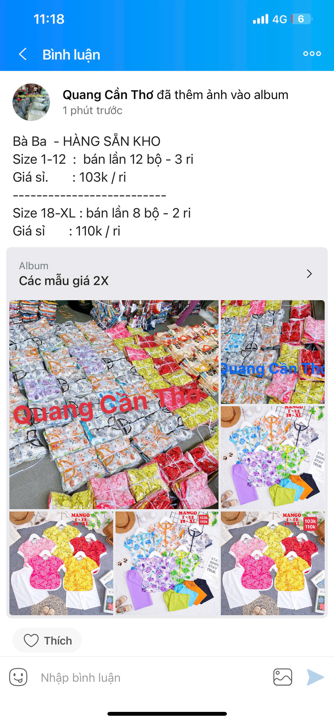 Bà Ba 1/12 và 18/Xl