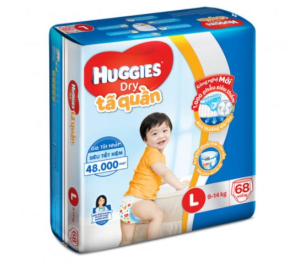Bỉm - Tã quần Huggies size L 68 miếng (cho bé 9 - 14 kg)