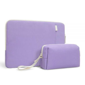 TÚI CHỐNG SỐC TOMTOC (USA) ORGANIZED CORNER ARMOR + POUCH MACBOOK AIR/PRO 13” NEW VIOLET A23-C02V01