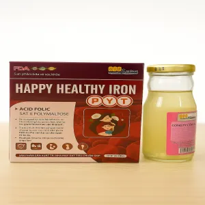Thực phẩm bảo vệ sức khoẻ Happy Healthy IRON (sắt III) quấn kèm yến lọ 180ml