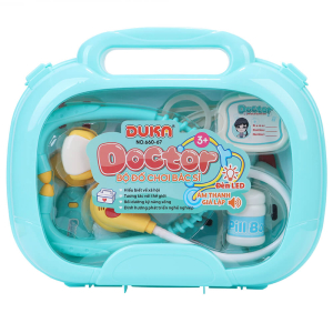 Bộ đồ chơi bác sĩ DUKA (màu xanh có đèn và âm thanh giả lập)