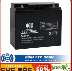 Bình ắc quy loa kéo 12V 20A