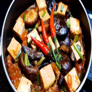 Nấm đông cô + tàu hủ kho tiêu