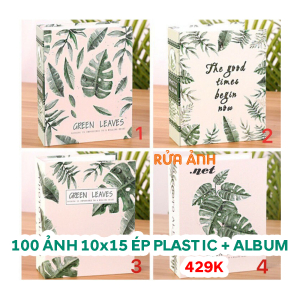 Combo 100 Ảnh 10x15 ép plastic + Album