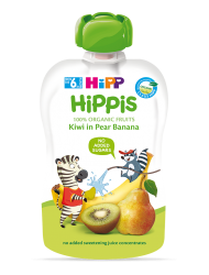 DD 100% trái cây nghiền HiPPiS Organic (Kiwi, Lê, Chuối)