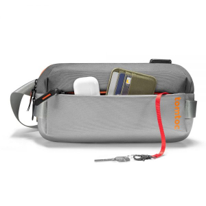 TÚI ĐEO CHÉO TOMTOC (USA) LIGHTWEIGHT SLING BAG GRAY H02-A04G02