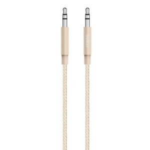 Cable 3.5mm Belkin AUX Metallic (Gold)