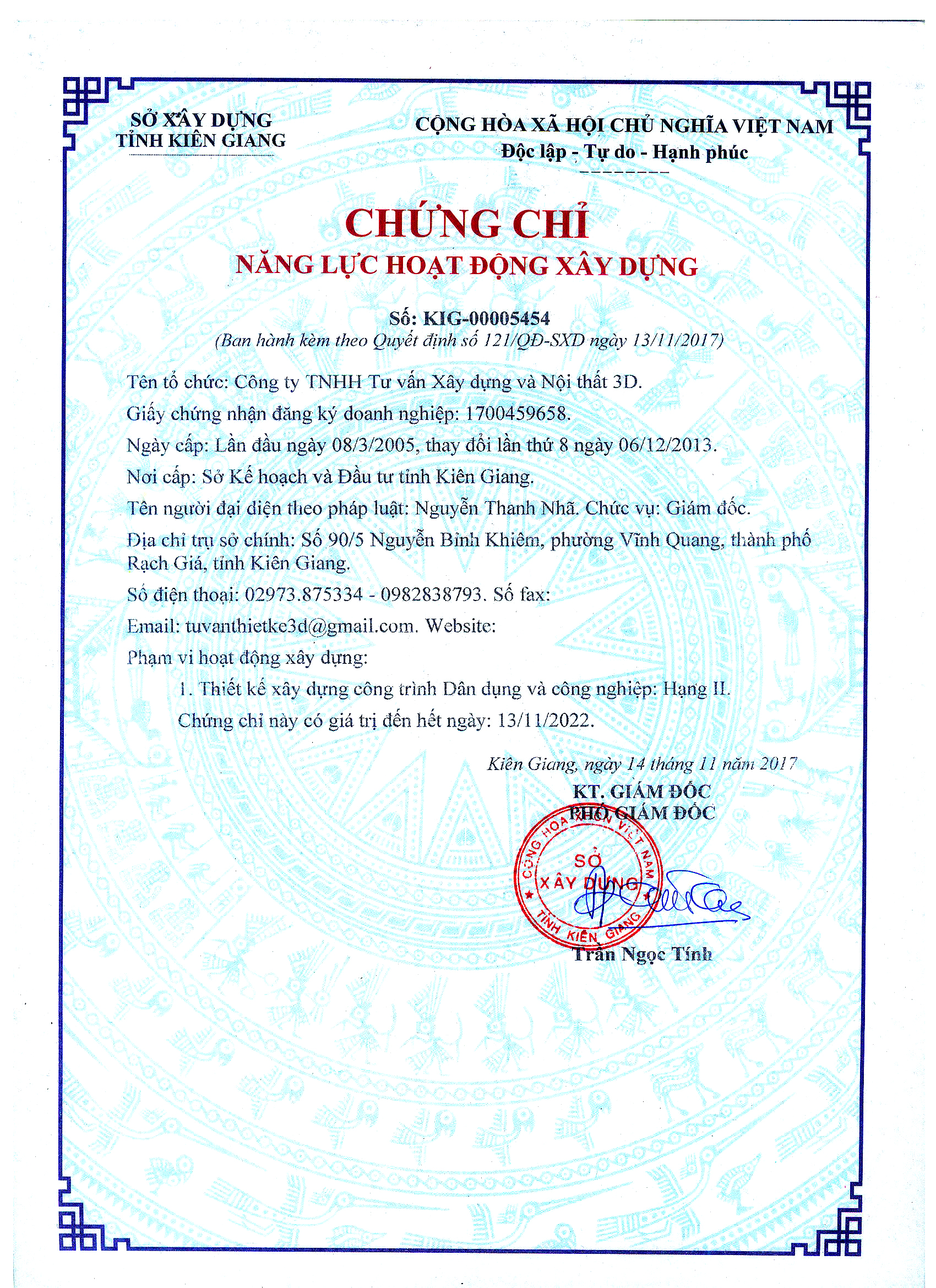 CHỨNG CHỈ THI CÔNG, LẬP QUY HOẠCH HẠNG III