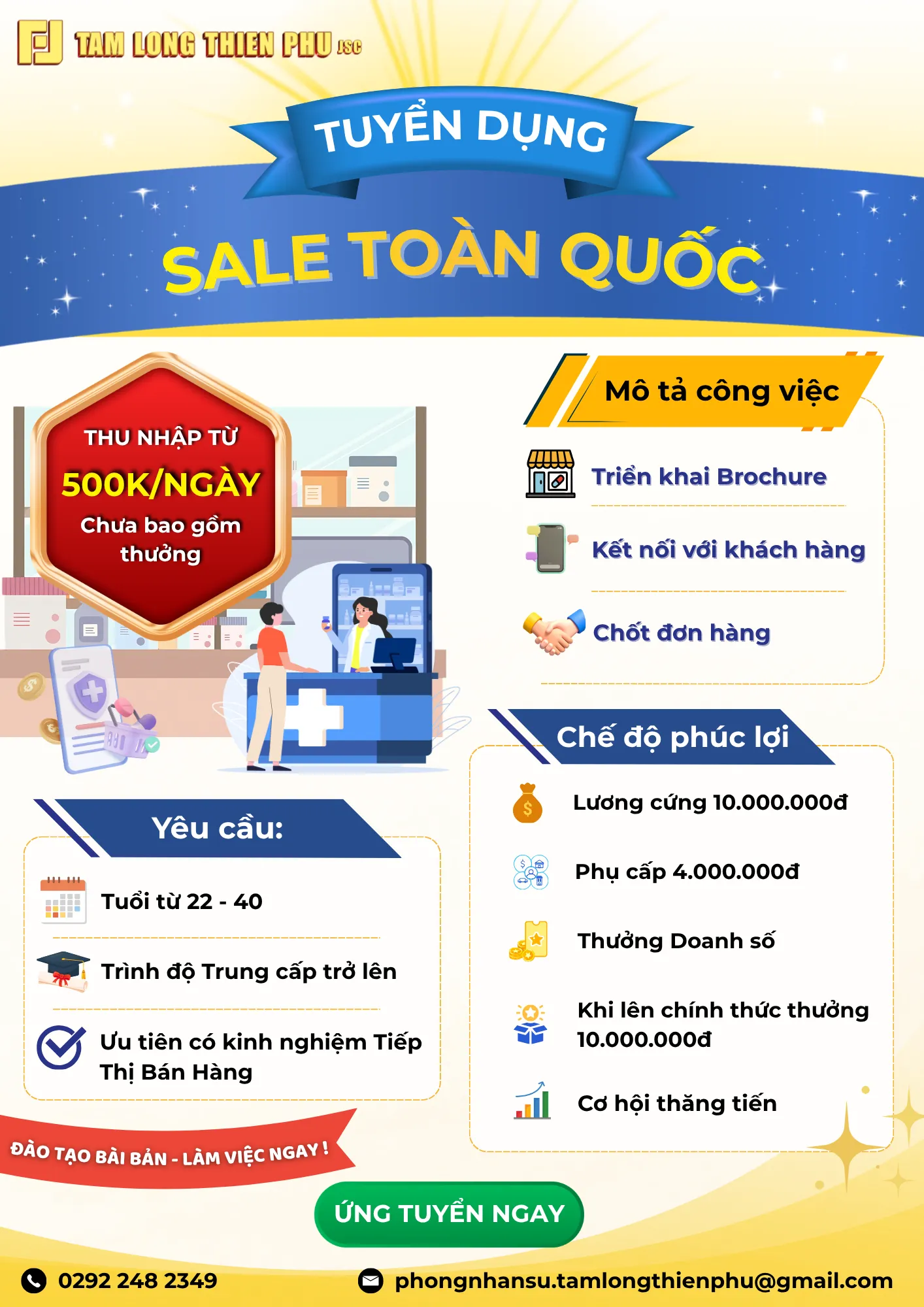 TUYỂN DỤNG NHÂN VIÊN SALE