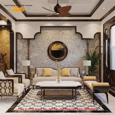 thiet ke thi cong noi that phong cach indochine tron goi3