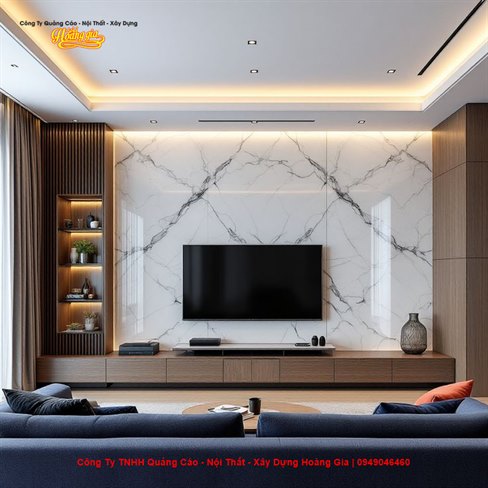 Nội Thất Cần Thơ | Thi Công Vách Tivi Trọn Gói Theo Yêu Cầu