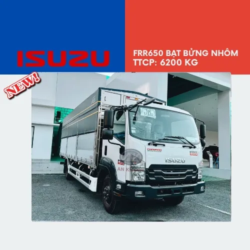 Isuzu FRR 650 Euro 5 Thùng Bạt Bửng Nhôm Garage Lượm