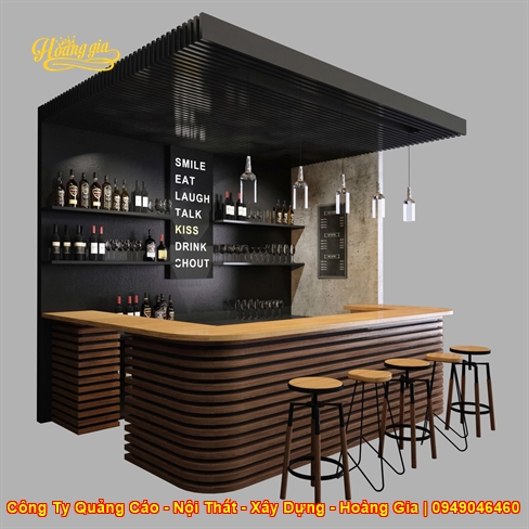 Top Các Mẫu Quầy Bar Gỗ Công Nghiệp Hiện Đại Đẹp, Đẳng Cấp & Tối Ưu Công Năng