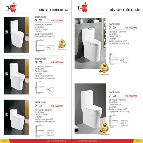 thiết bị vệ sinh cao cấp TIONE (SỐ 1)