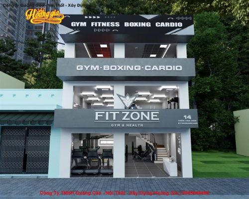 Thiết Kế Thi Công Trọn Gói Phòng Gym Fitzone Cần Thơ