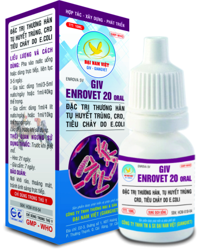 GIV - Enrovet 20 oral (chuyên gà chọi)