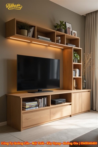 Top Các Mẫu Kệ Tivi Gỗ Công Nghiệp Đẹp, Hiện Đại & Tối Ưu Không Gian Phòng Khách