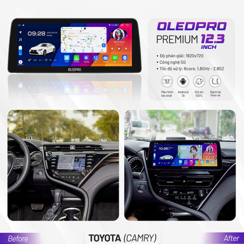 Màn hình Android Oledpro xe Toyota Camry