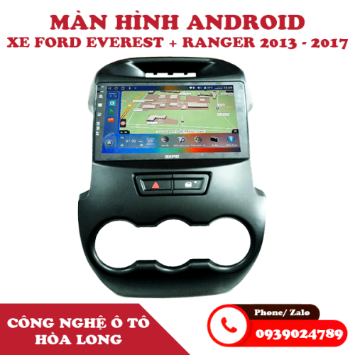 Màn hình android Oledpro + mặt dưỡng cho xe For Everest + Ranger 2013-2017