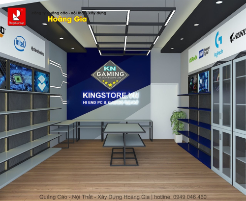Thiết kế thi công cải tạo cửa hàng thiết bị tin học - KN Gaming Store