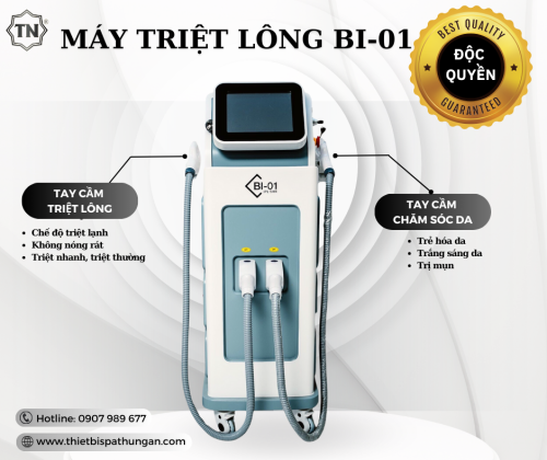 MÁY TRIỆT LÔNG BI-01 - 2 TAY CẦM