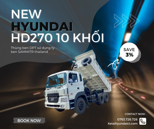 XE BEN HYUNDAI HD270 THÙNG 10 KHỐI  - 15 TẤN