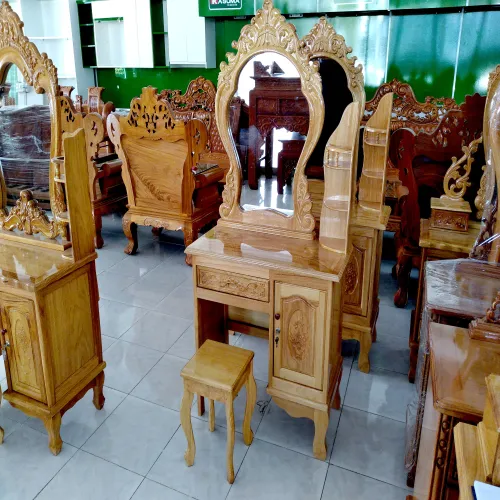 Bàn Trang Điểm Gỗ Bên 80cm Mẫu 2