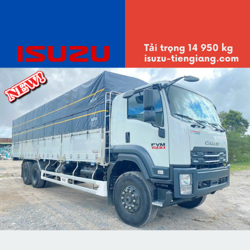 Xe Tải Isuzu FVM 1500 15 Tấn Thùng Bửng Nhôm Inox