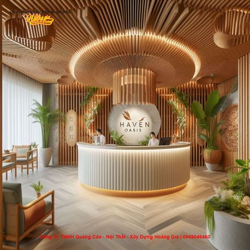 Thi Công Nội Thất Cần Thơ – Quầy Lễ Tân Văn Phòng, Spa, Khách Sạn Cao Cấp