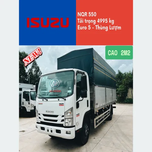 Isuzu NQR 550 Euro 5 Bạt 6M2 Chiều Cao Mới 2m2 Đóng Tại Garage Lượm