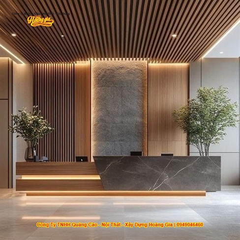 Thi Công Quầy Lễ Tân Cần Thơ – Thiết Kế Sang Trọng, Nâng Tầm "Bộ Mặt" Doanh Nghiệp