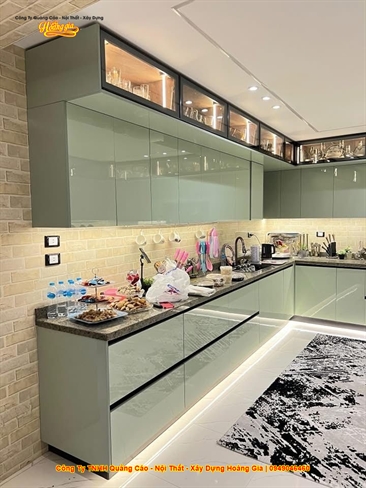 Dịch Vụ Thiết Kế Và Thi Công Tủ Bếp Nhựa Picomat Cánh Phủ Acrylic Tại Cần Thơ