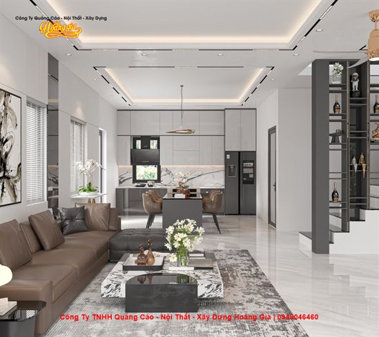 Nội Thất Cần Thơ – Thi Công Phòng Khách Sang Trọng, Nâng Tầm Đẳng Cấp