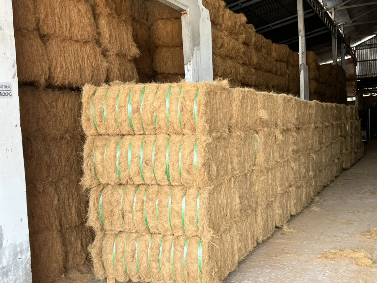 Chỉ xơ dừa đống kiện xuất khẩu!