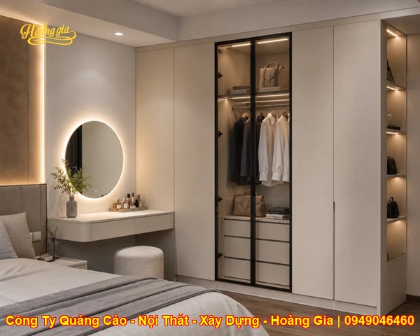 Mẫu Tủ Quần Áo Gỗ Công Nghiệp Kết Hợp Bàn Trang Điểm: Xu Hướng Thiết Kế Tối Ưu Không Gian & Sang Trọng Nhất 2026
