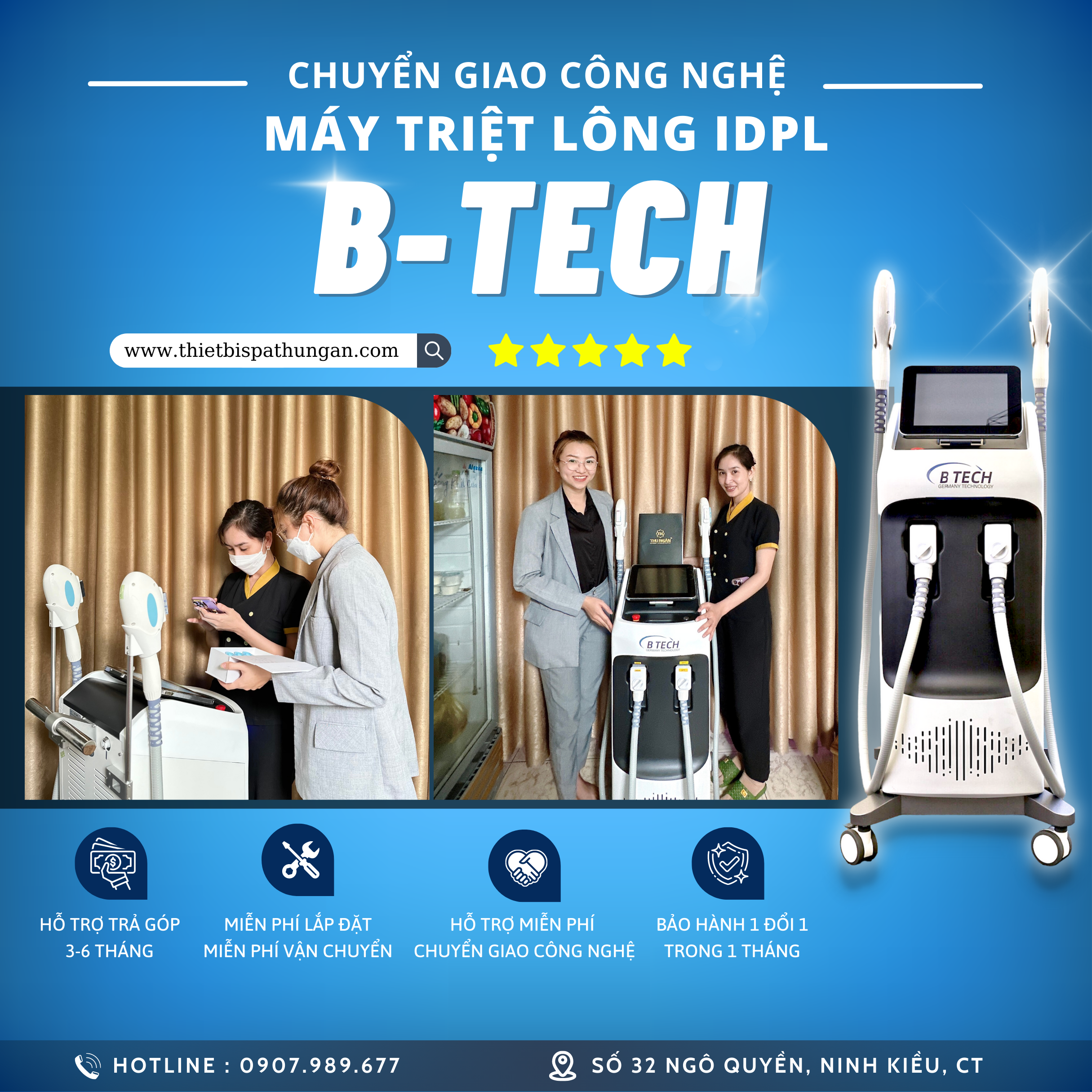 MÁY TRIỆT LÔNG IDPL B-TECH