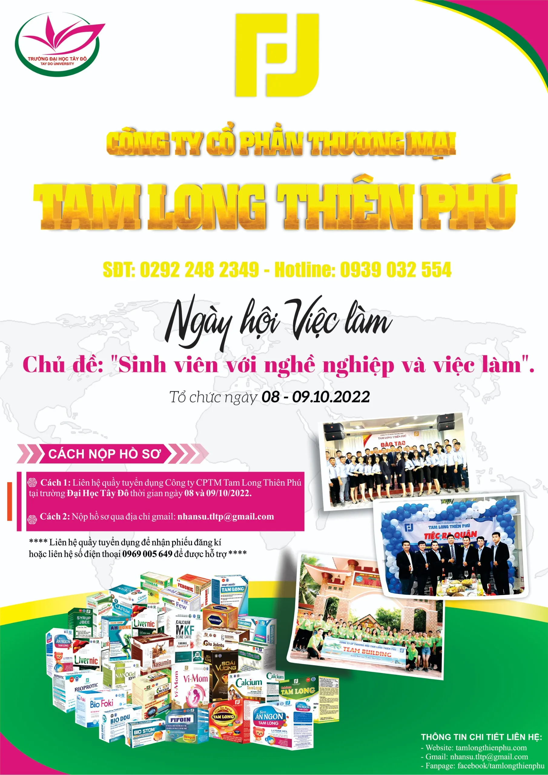 TAM LONG THIÊN PHÚ THAM GIA - NGÀY HỘI VIỆC LÀM TẠI ĐẠI HỌC TÂY ĐÔ