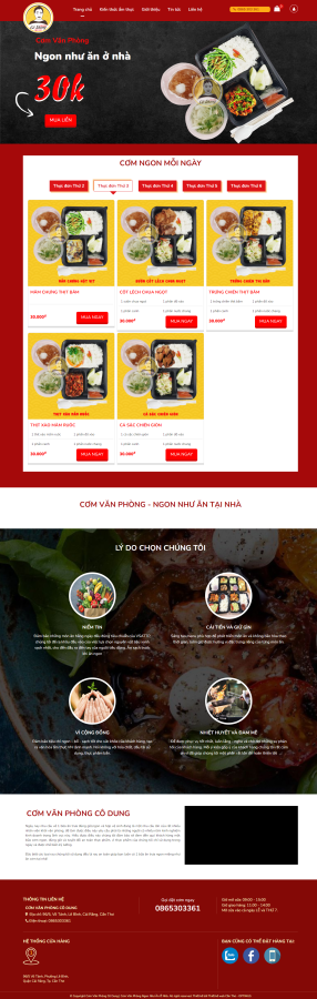 Mẫu website nhà hàng, thực phẩm