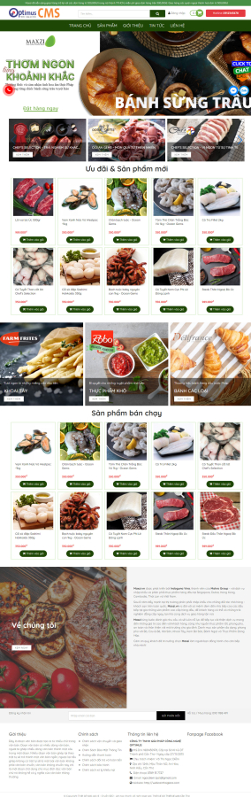 Web bán thực phẩm - nhiều sản phẩm